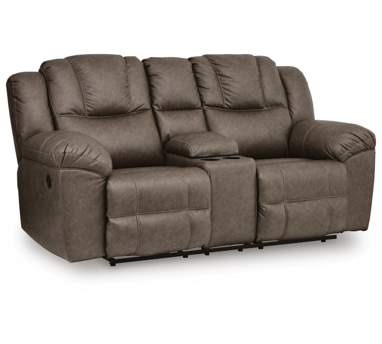 Knoxlee Reclining Loveseat with Console - Driftwood
