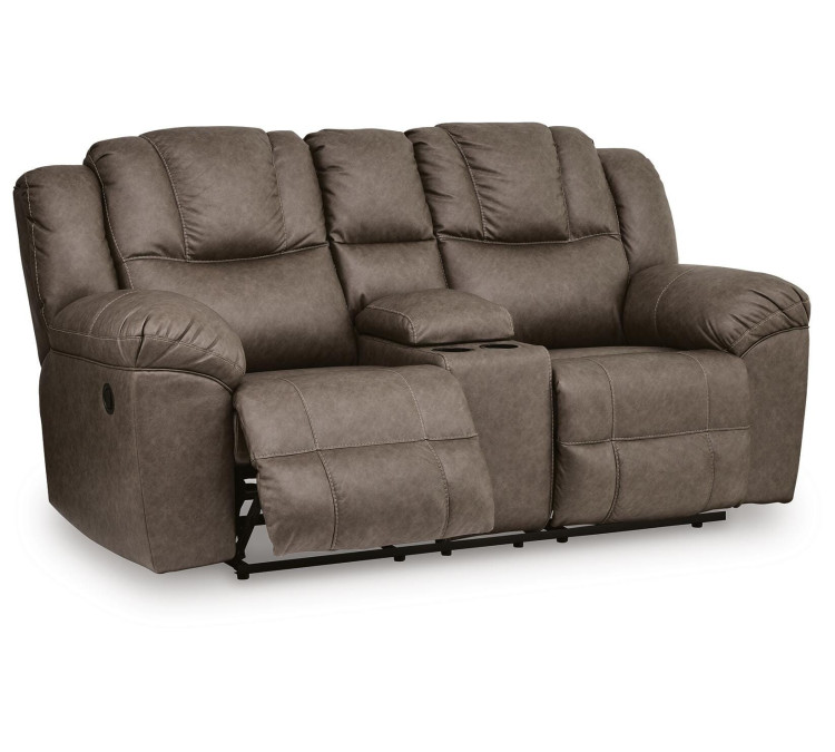 Knoxlee Reclining Loveseat with Console - Driftwood