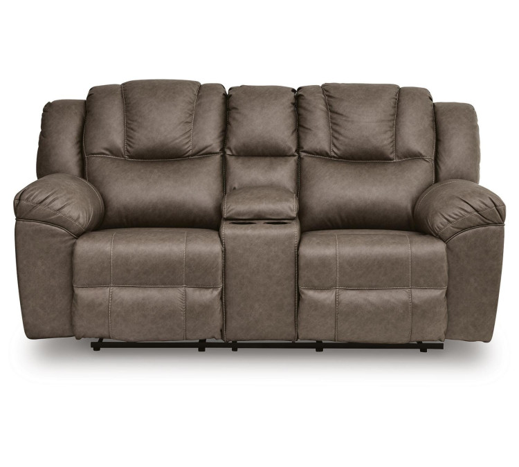 Knoxlee Reclining Loveseat with Console - Driftwood