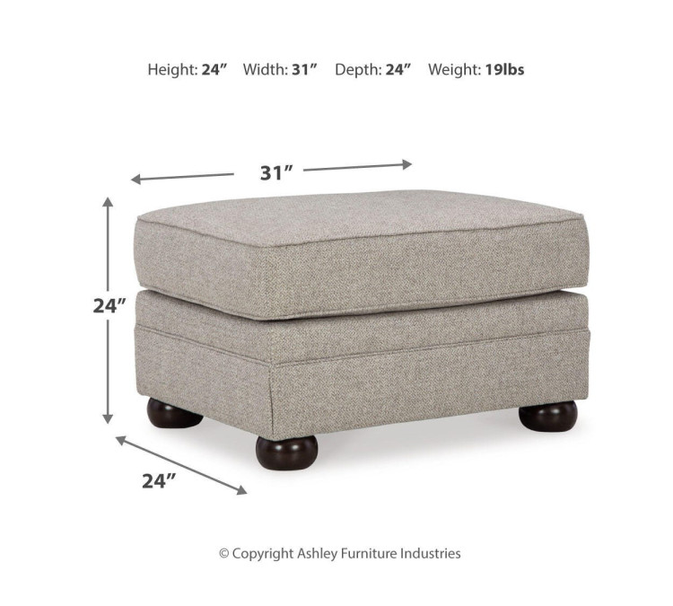 Gaelon Chair and Ottoman - Dune