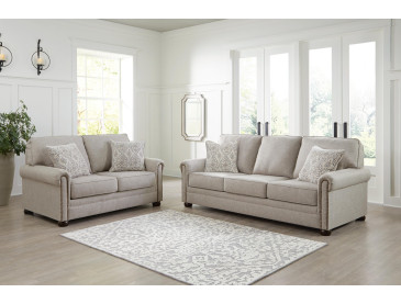 Gaelon Sofa and Loveseat - Dune