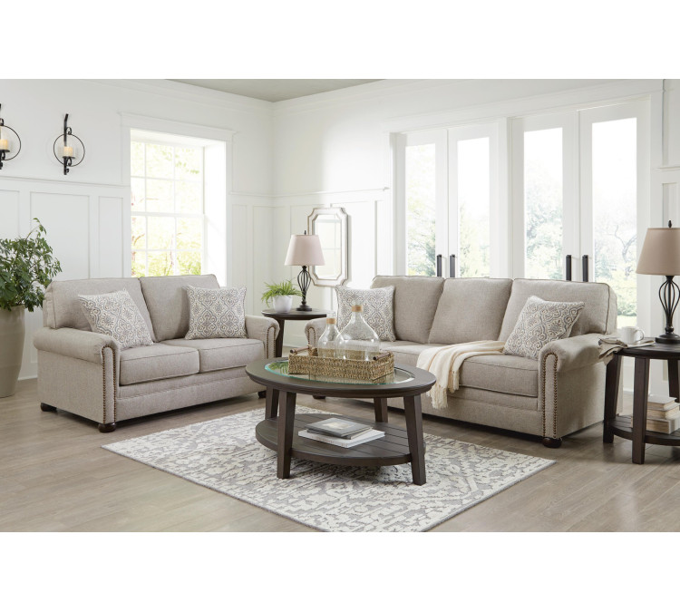 Gaelon Sofa and Loveseat - Dune
