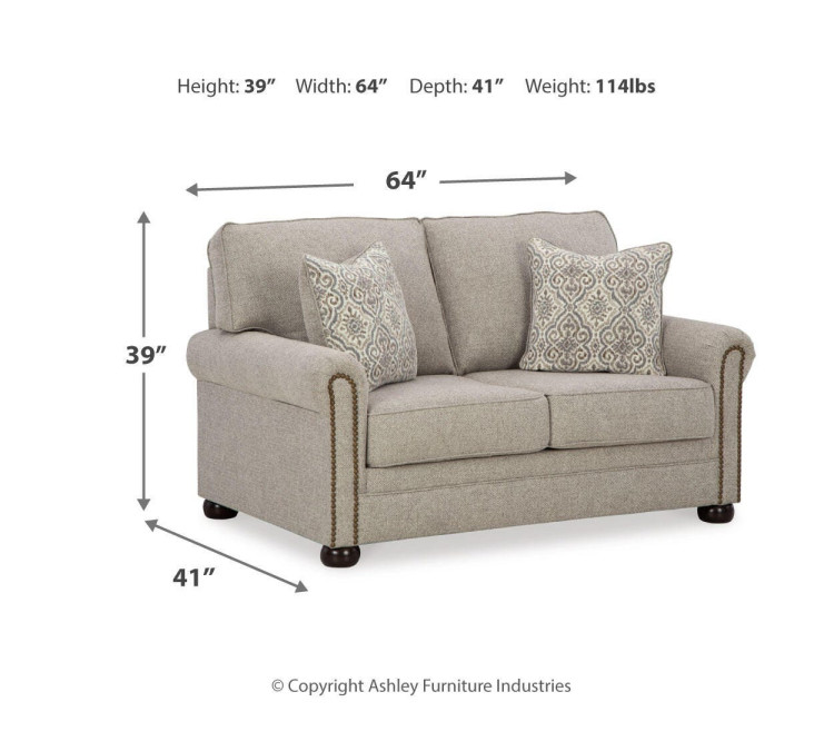 Gaelon Sofa, Loveseat, Chair and Ottoman - Dune