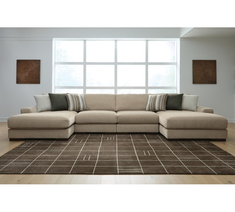 Linenhause 4-Piece Double Chaise Sectional - Dune