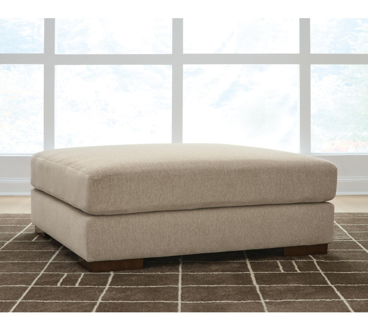 Linenhause Oversized Accent Ottoman - Dune
