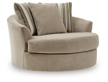 Linenhause Oversized Swivel Accent Chair - Dune
