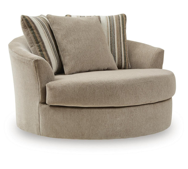 Linenhause Oversized Swivel Accent Chair - Dune