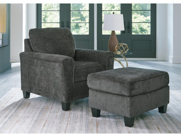 Erinslane Chair and Ottoman - Dusk