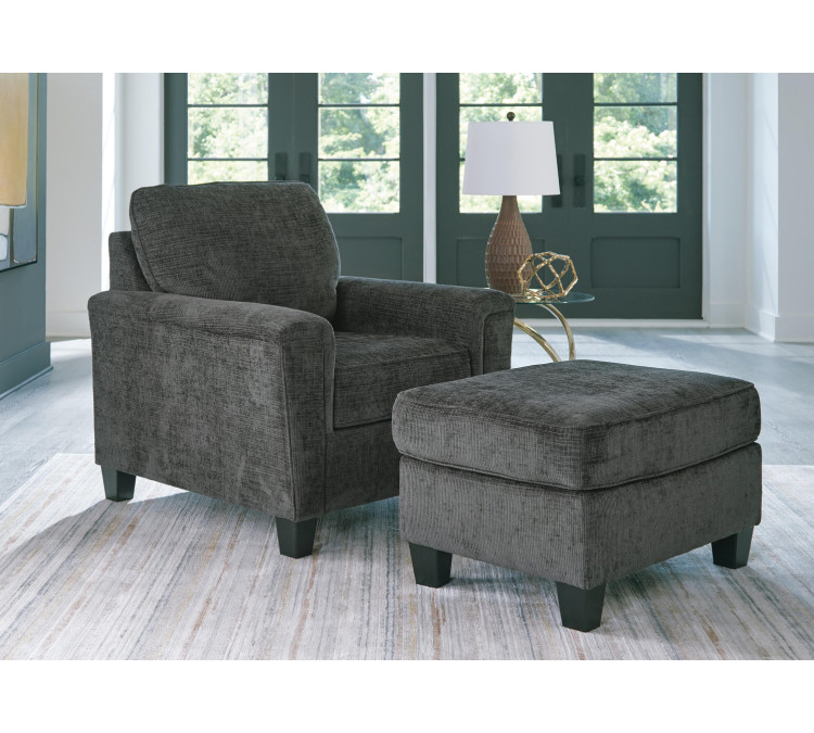 Erinslane Chair and Ottoman - Dusk