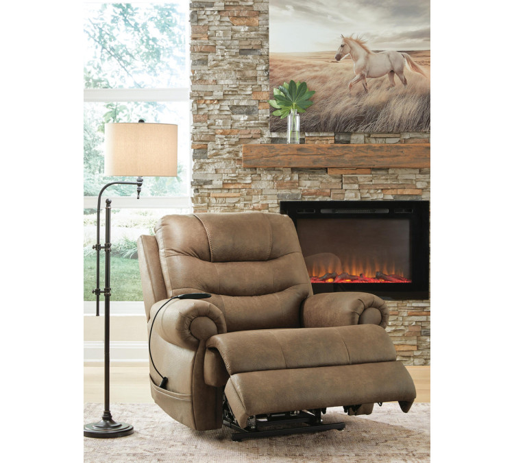 Created Comfort Power Lift Recliner - Earth