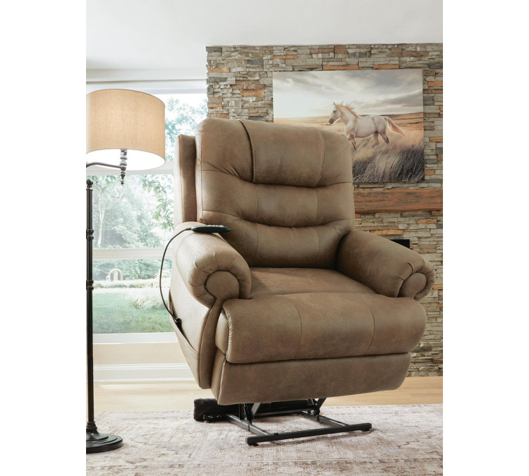 Created Comfort Power Lift Recliner - Earth