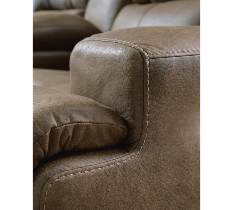 Time-Piece Power Reclining Loveseat with Console - Earth