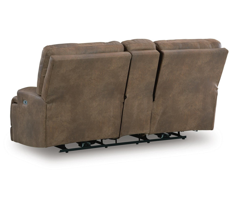 Time-Piece Power Reclining Loveseat with Console - Earth