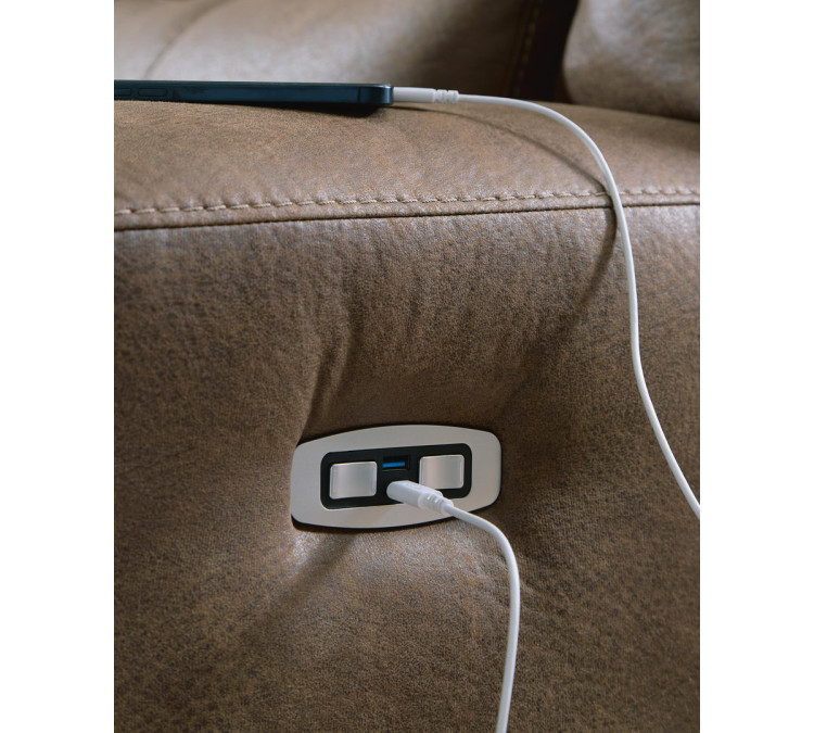 Time-Piece Power Reclining Sofa - Earth