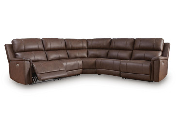 Beryton 5-Piece Power Reclining Sectional - Espresso