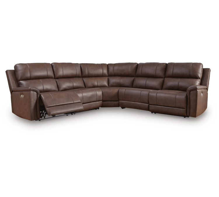 Beryton 5-Piece Power Reclining Sectional - Espresso