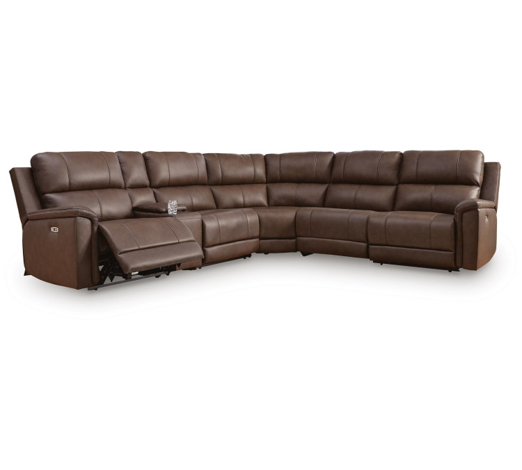 Beryton 6-Piece Power Reclining Sectional - Espresso