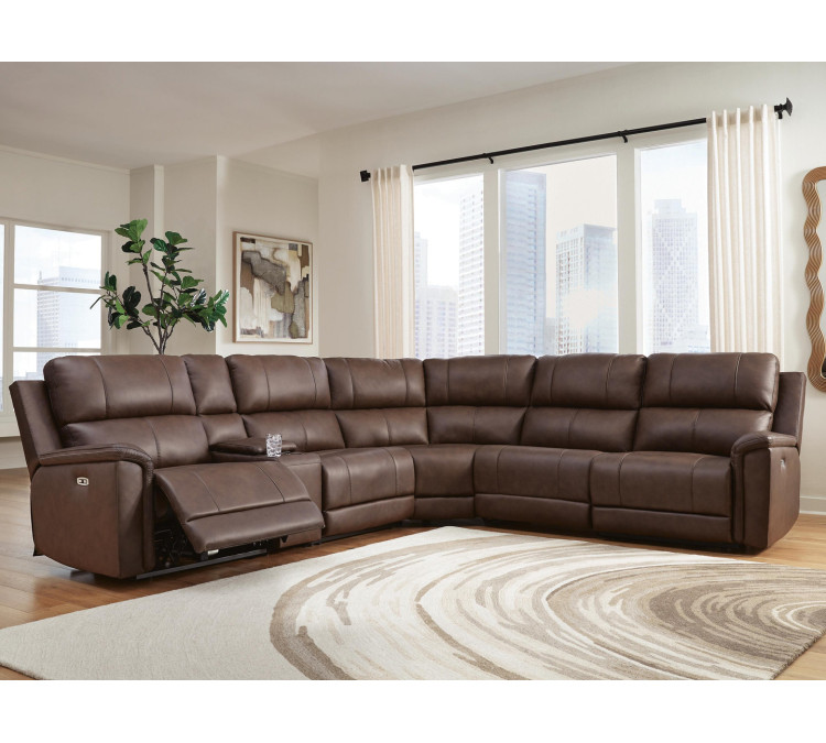 Beryton 6-Piece Power Reclining Sectional - Espresso