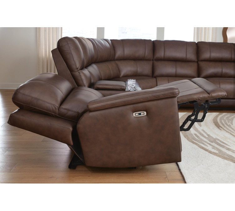 Beryton 6-Piece Power Reclining Sectional - Espresso