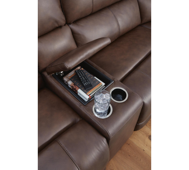 Beryton 6-Piece Power Reclining Sectional - Espresso