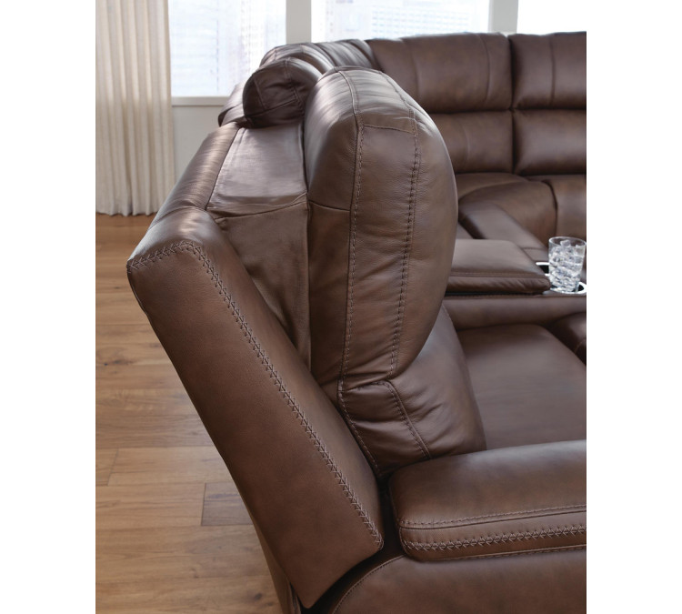 Beryton 6-Piece Power Reclining Sectional - Espresso
