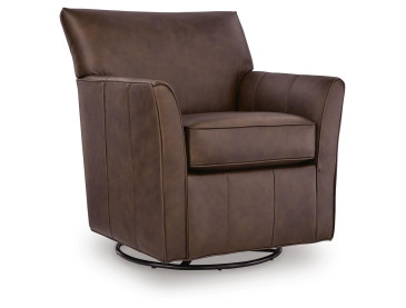 Braydunn Swivel Glider Accent Chair - Espresso Brown