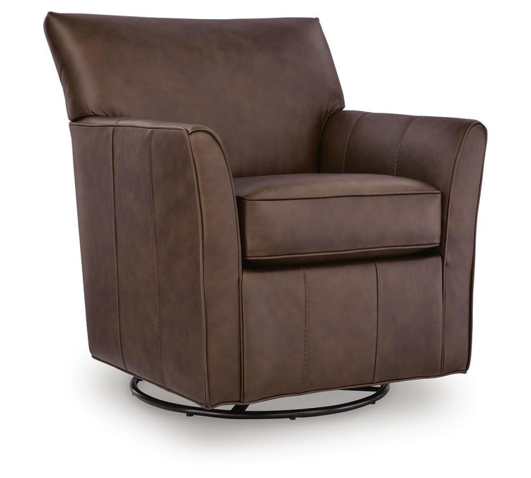 Braydunn Swivel Glider Accent Chair - Espresso Brown