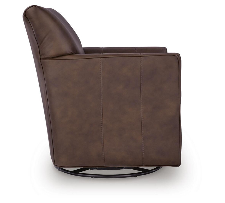 Braydunn Swivel Glider Accent Chair - Espresso Brown