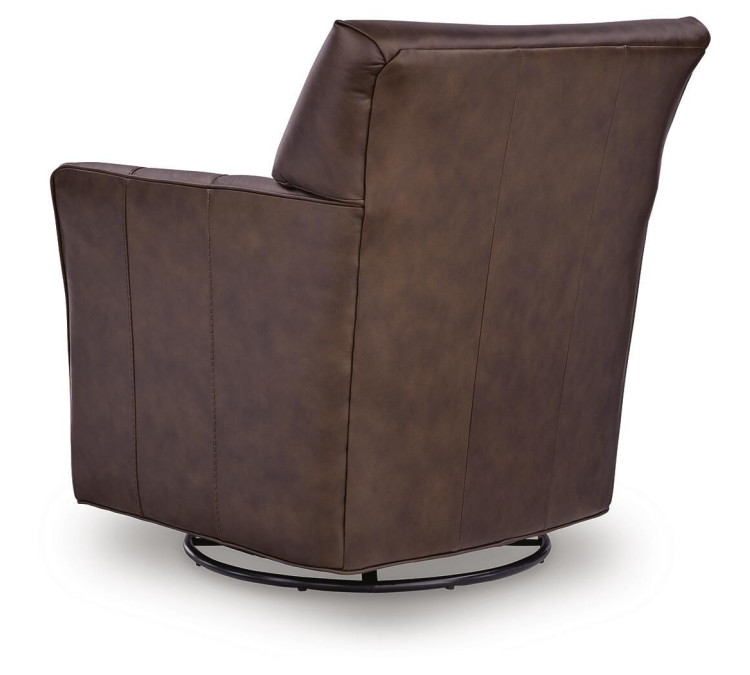 Braydunn Swivel Glider Accent Chair - Espresso Brown