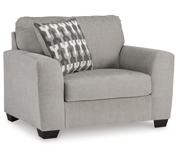 Avenal Park Chair and Ottoman - Flannel
