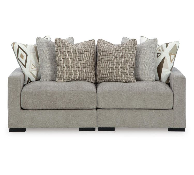 Aslan Court 2-Piece Loveseat Sectional - Flax