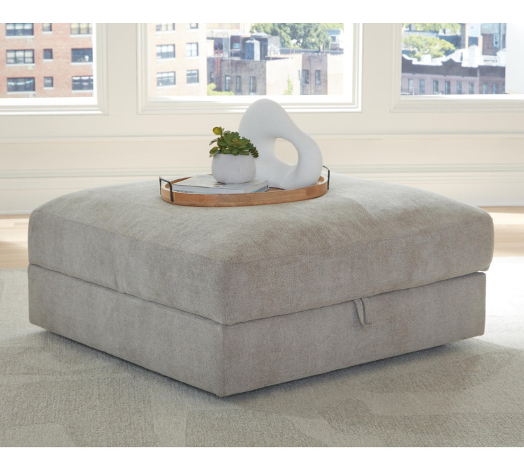 Aslan Court Ottoman With Storage - Flax