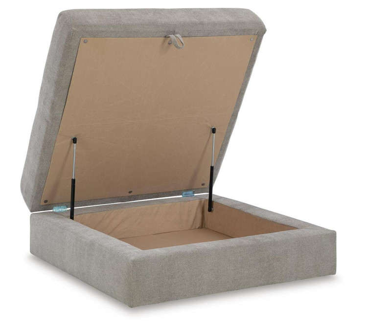 Aslan Court Ottoman With Storage - Flax