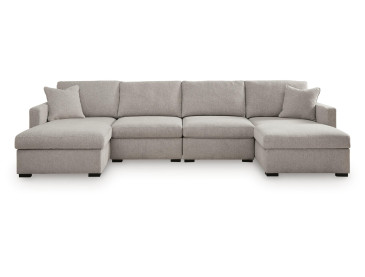 ModMax Luxe 4-Piece Double Chaise Sectional - Flint