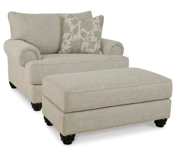 Asanti Chair and Ottoman - Fog