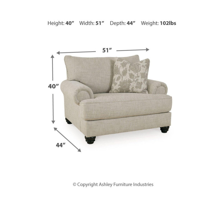 Asanti Oversized Chair - Fog