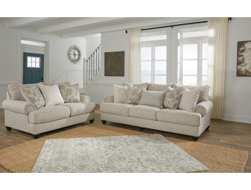 Asanti Sofa and Loveseat - Fog