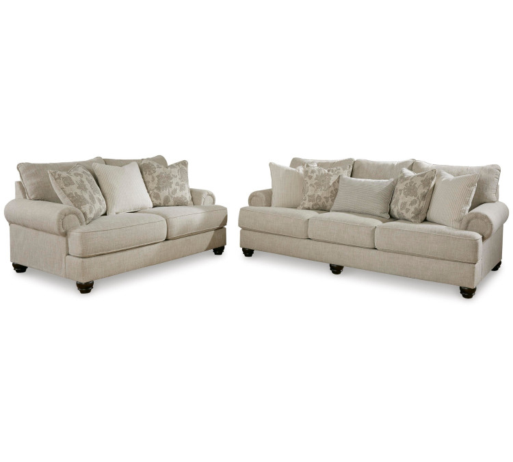 Asanti Sofa and Loveseat - Fog