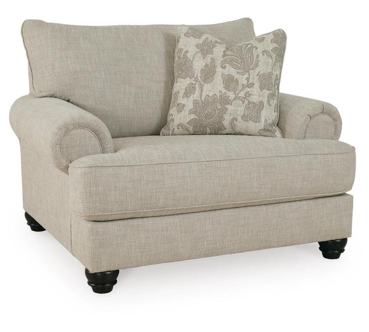 Asanti Sofa, Loveseat, Chair and Ottoman - Fog