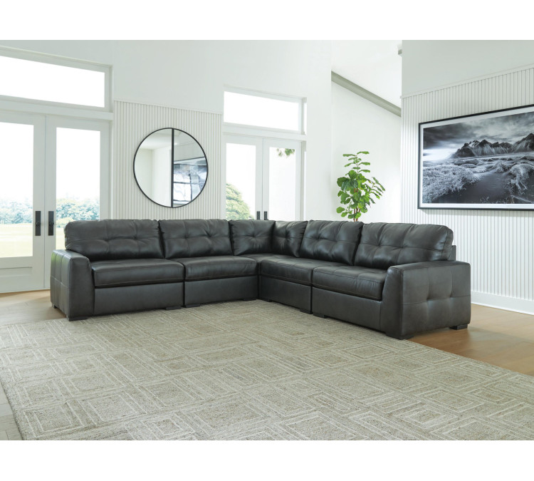 Brindley Pier 5-Piece Sectional - Fog