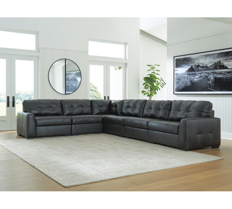 Brindley Pier 6-Piece Sectional - Fog