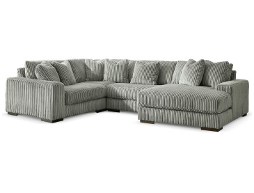 Lindyn 4-Piece Sectional with Chaise - Fog
