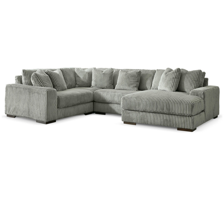 Lindyn 4-Piece Sectional with Chaise - Fog