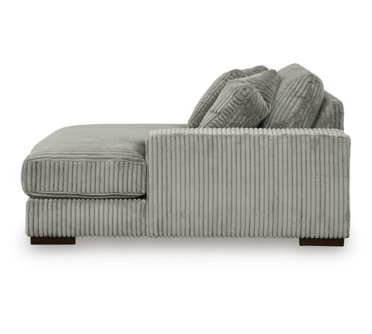 Lindyn 4-Piece Sectional with Double Chaise - Fog