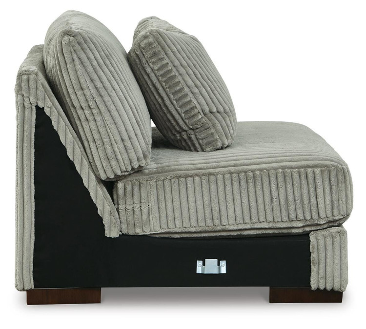 Lindyn 4-Piece Sectional with Double Chaise - Fog