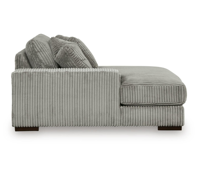 Lindyn 4-Piece Sectional with Double Chaise - Fog