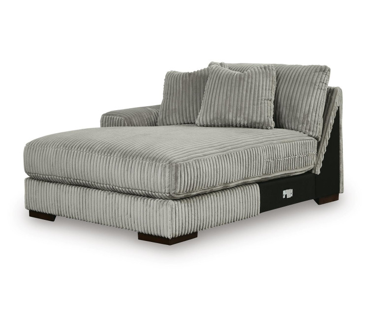 Lindyn 4-Piece Sectional with Double Chaise - Fog