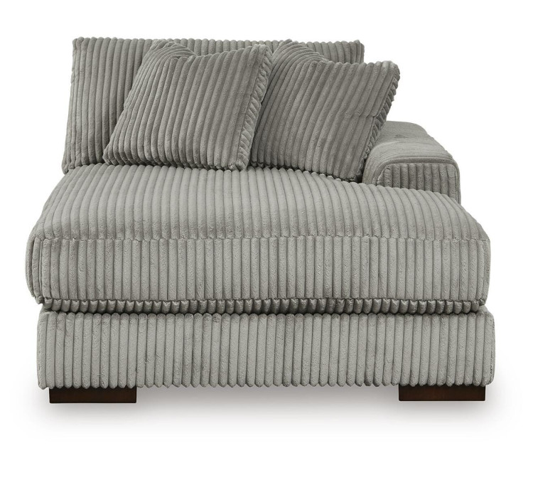 Lindyn 4-Piece Sectional with Double Chaise - Fog