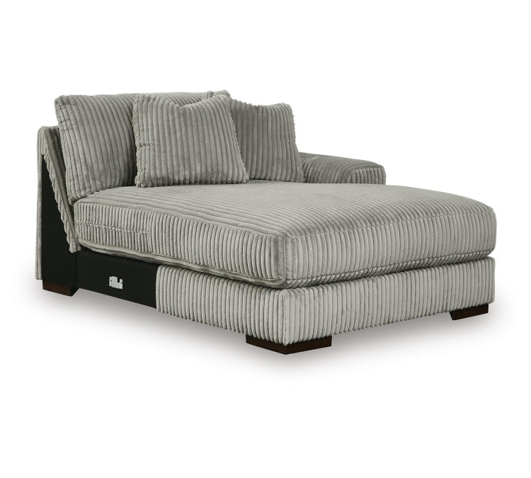 Lindyn 4-Piece Sectional with Double Chaise - Fog