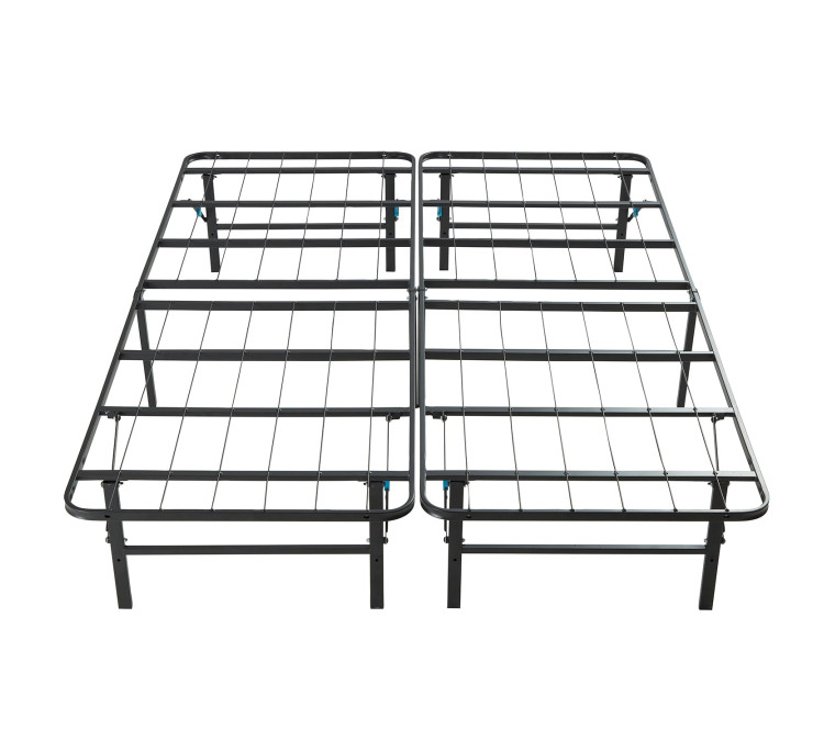 Foldable Metal Platform Storage Bed Frame - King